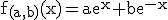 3$\rm f_{(a,b)}(x)=ae^{x}+be^{-x}